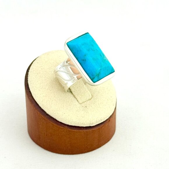 Mine Finds JAY KING DTR Sterling and Turquoise Ring - Size 9.5 - Picture 1 of 8